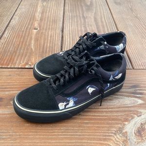 Vans Shoes in Black Floral Pattern Size 12